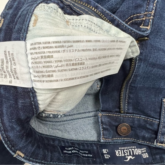 Hollister High Rise Crop Super Skinny Sz 00R Distressed Raw Hem - Picture 7 of 10